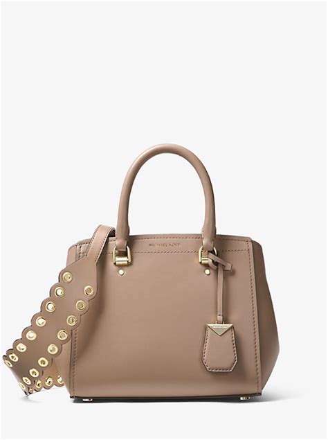 Scalloped Leather Shoulder Strap 